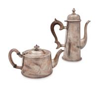 An American Silver Teapot and Coffee Pot