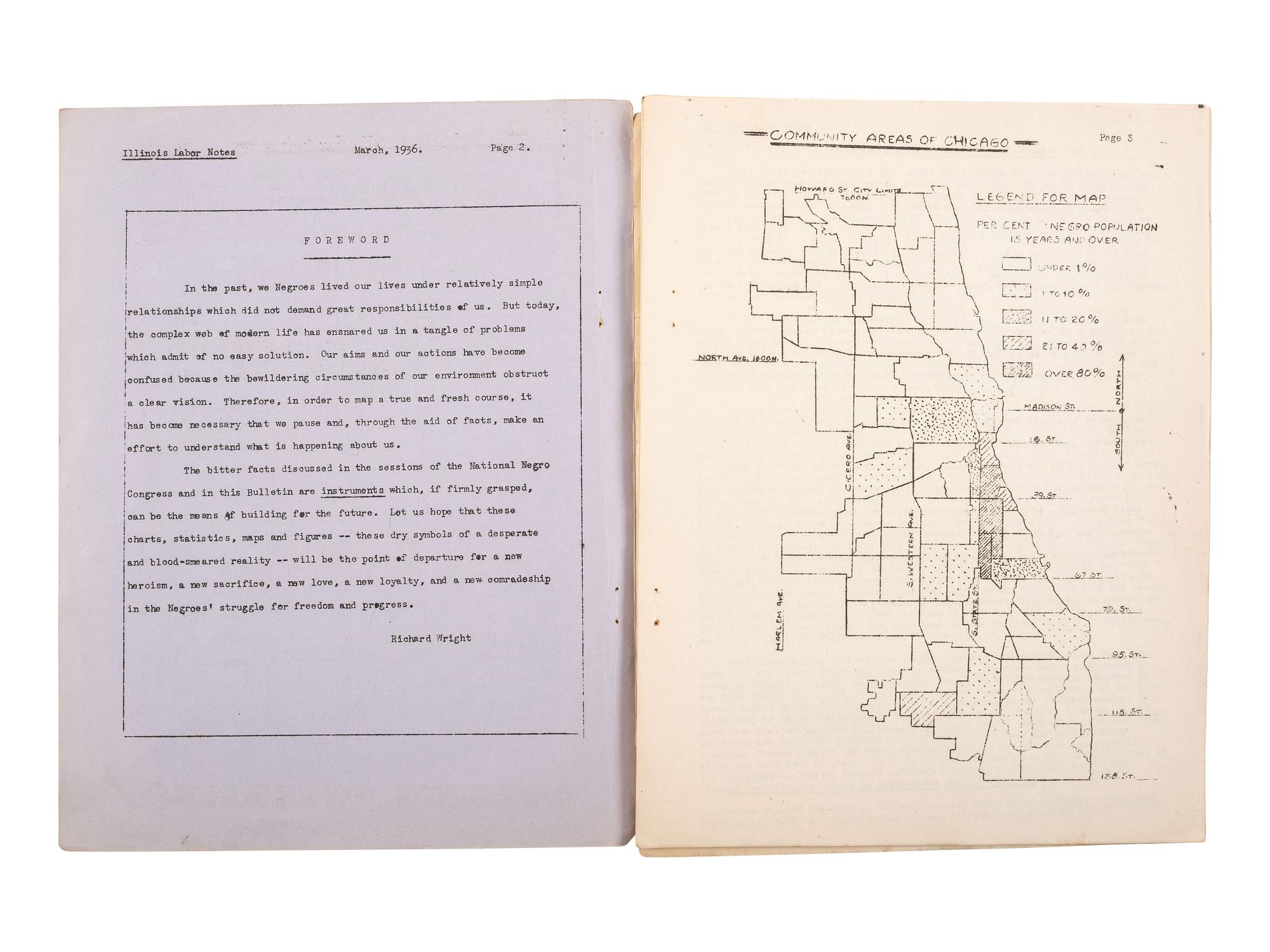 [CIVIL RIGHTS]. A pair of 1936 publications related to the National Negro Congress.