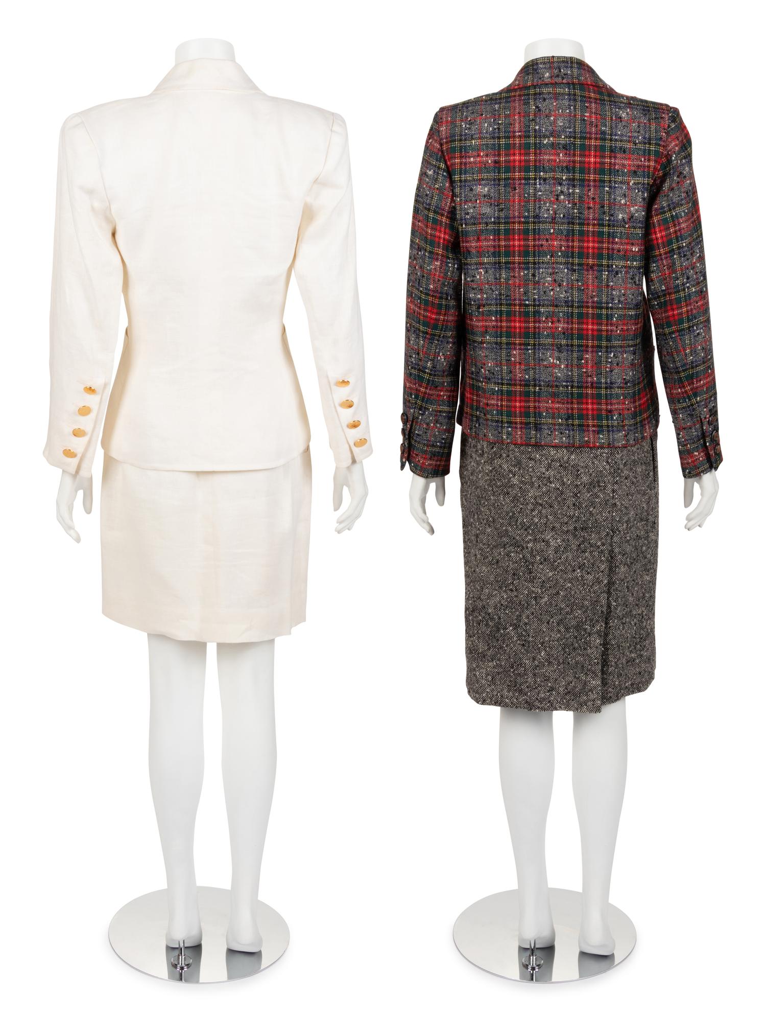 Two Yves Saint Laurent Two-Piece Skirt Suits, 1980-90s