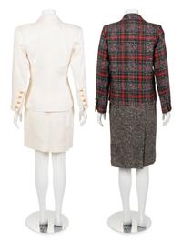 Two Yves Saint Laurent Two-Piece Skirt Suits, 1980-90s