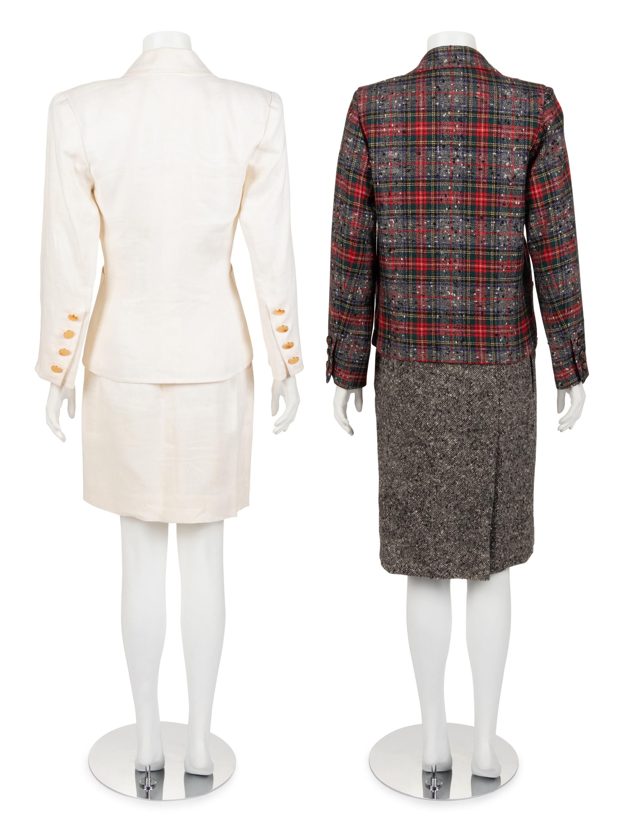 Two Yves Saint Laurent Two-Piece Skirt Suits, 1980-90s
