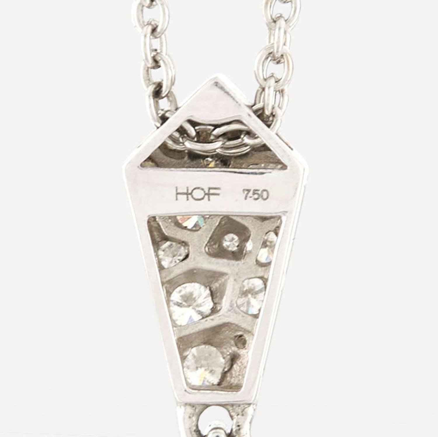A diamond and white gold necklace, Hearts on Fire Triplicity