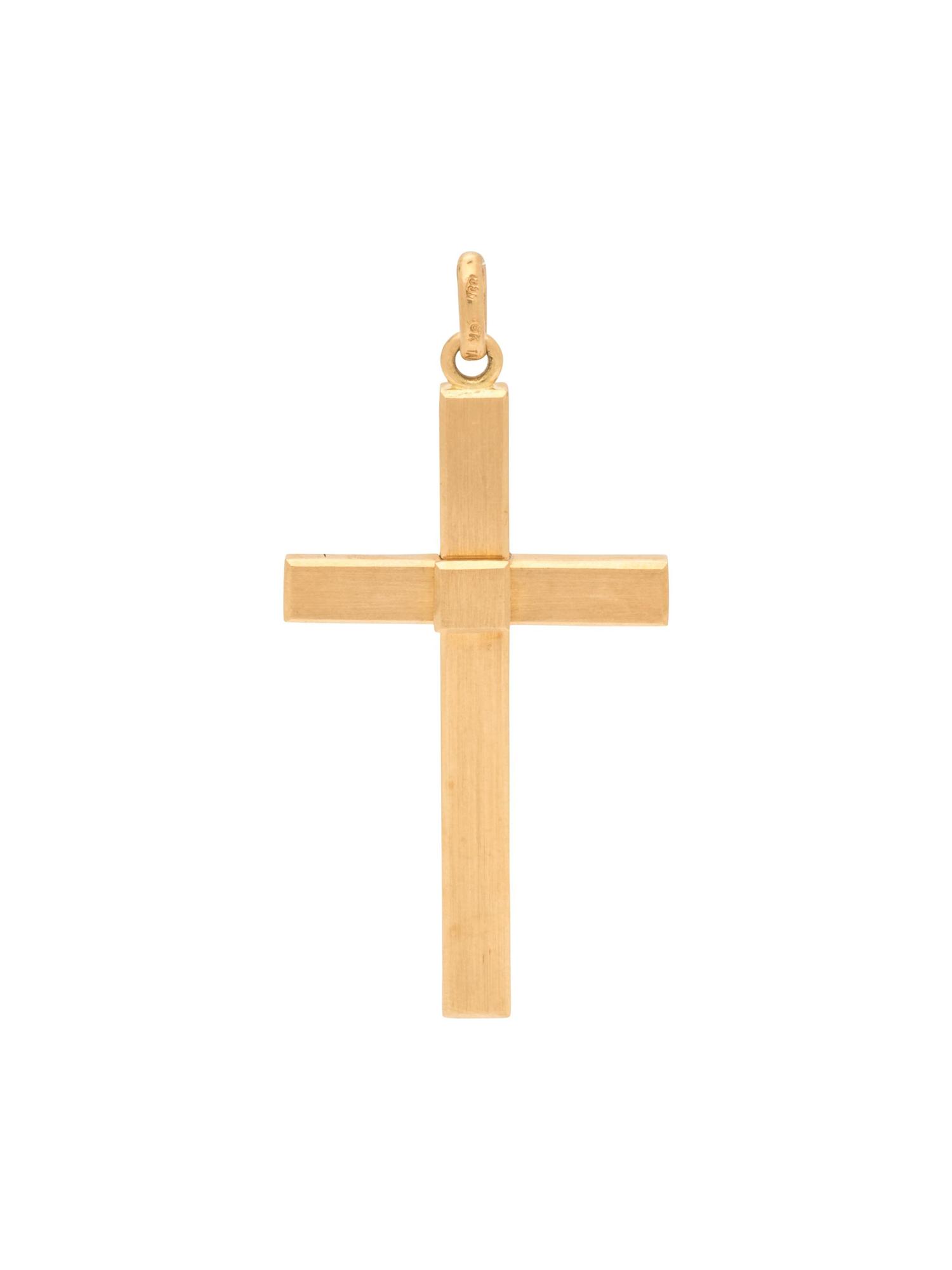 GUCCI, YELLOW GOLD CROSS PENDANT