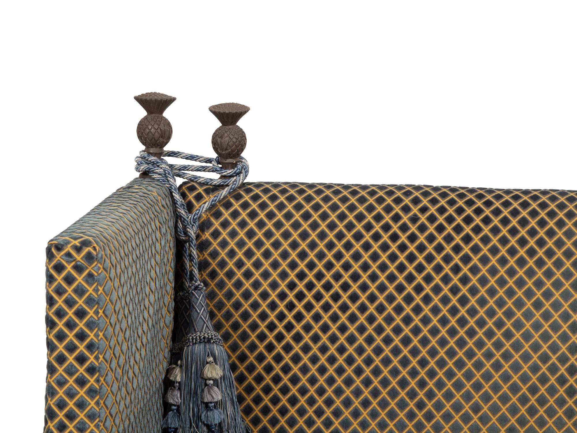 A Pair of Custom Upholstered Knole Sofas