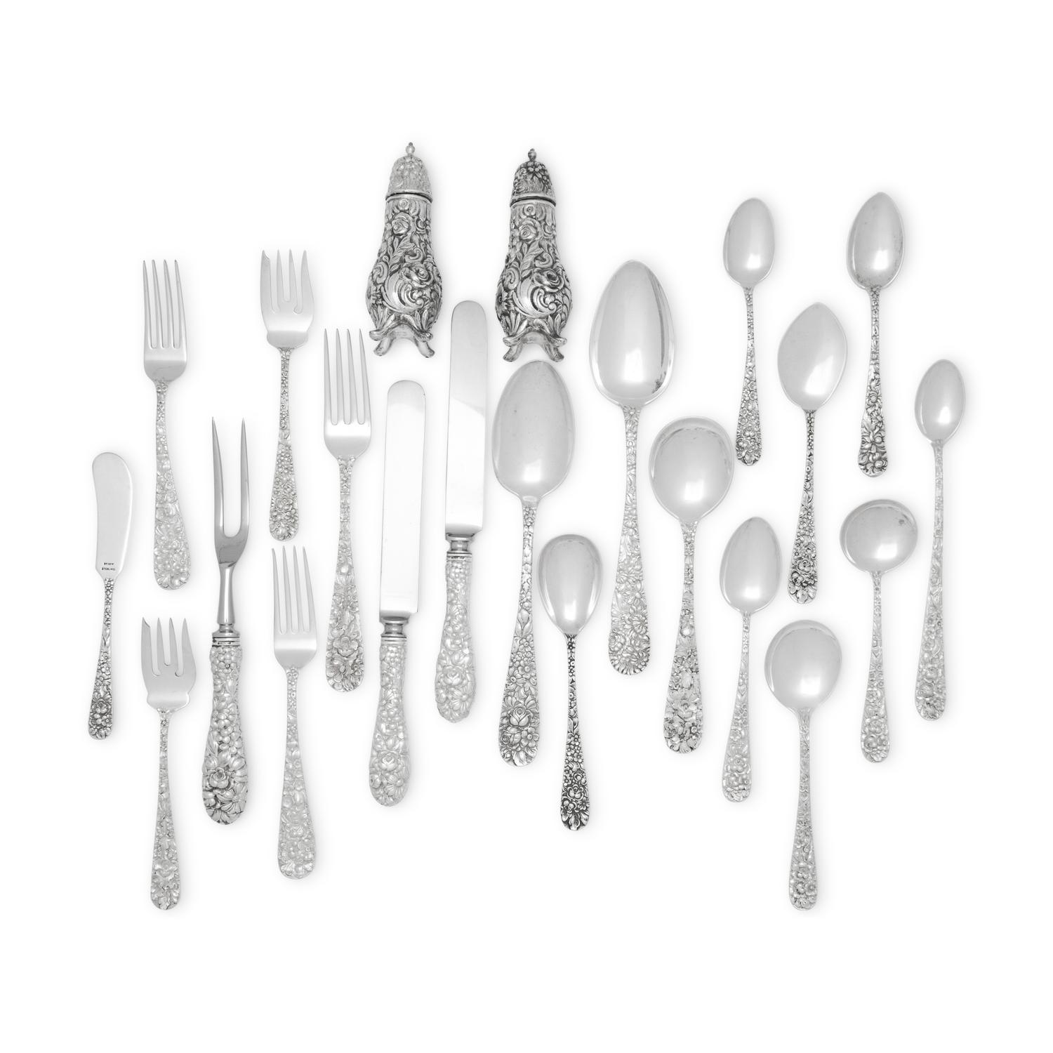 An American Silver Flatware Service