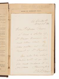 HOLMES, Oliver Wendell (1809-1894). The Autocrat of the Breakfast-Table . Boston: Phillips, Sampson and Company, 1858.