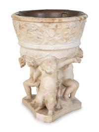 An Italian Carved Marble Firenze Urn Attributed to Ferdinando Andreini — CIRCA 1900