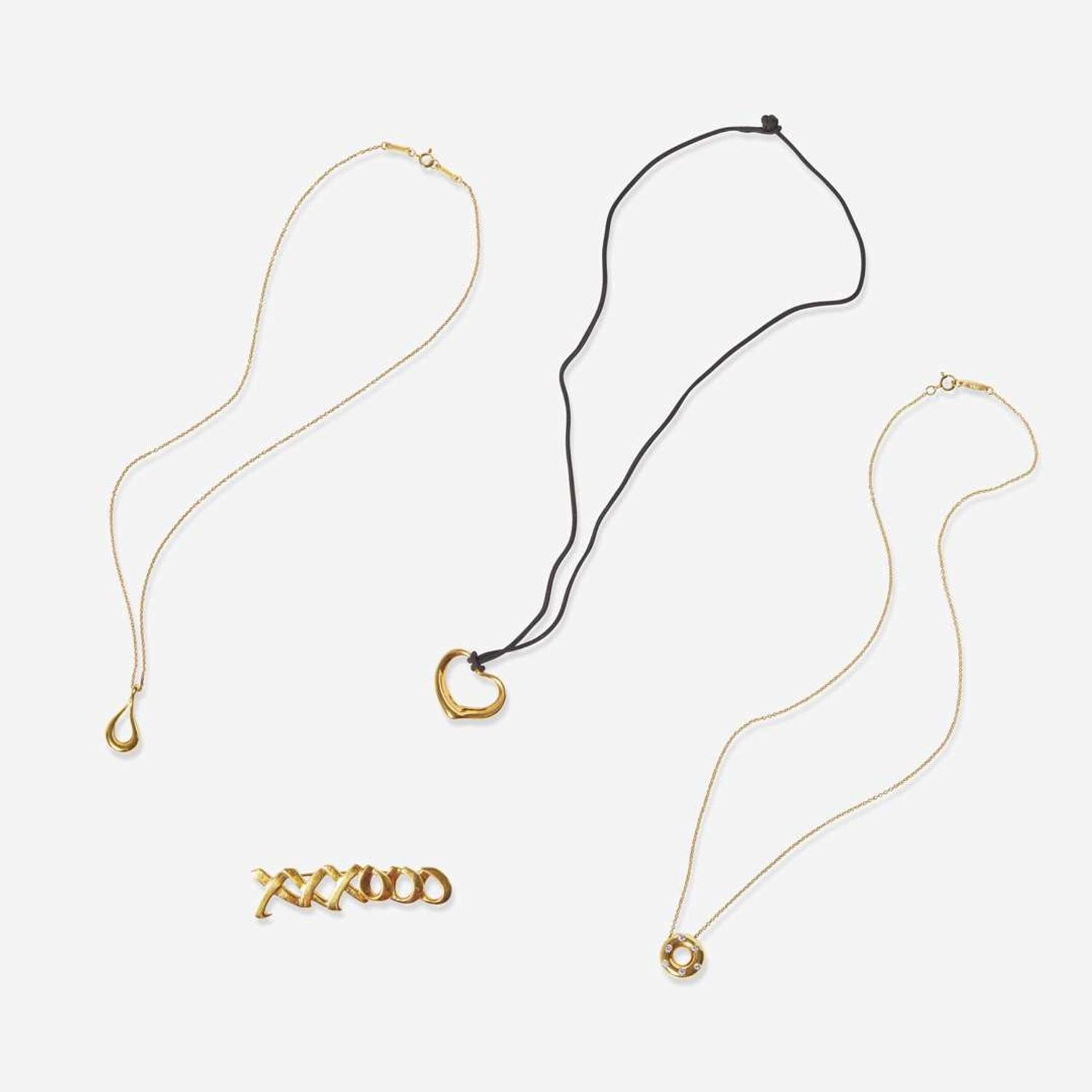 A Collection of Gold Tiffany & Company Jewelry