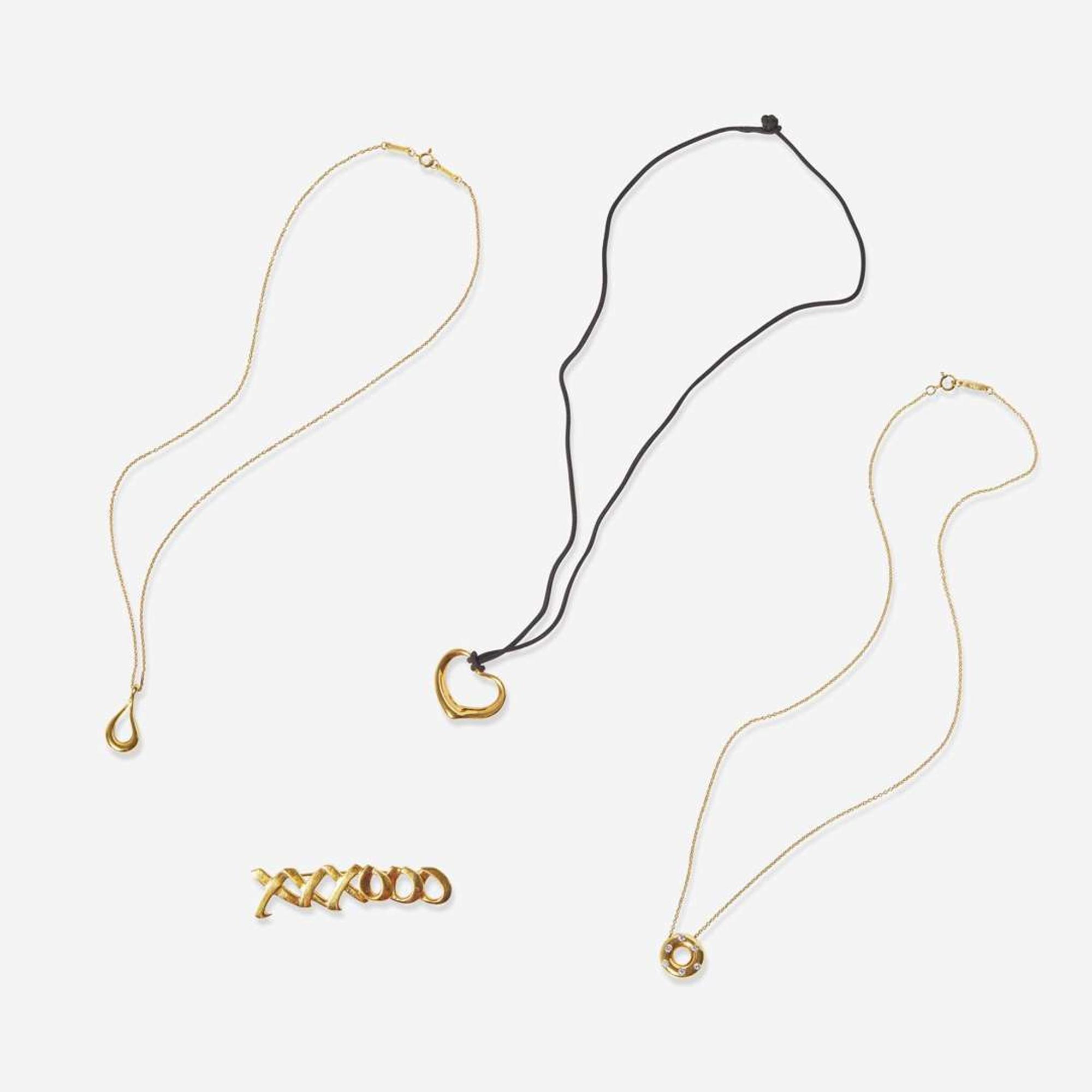 A Collection of Gold Tiffany & Company Jewelry