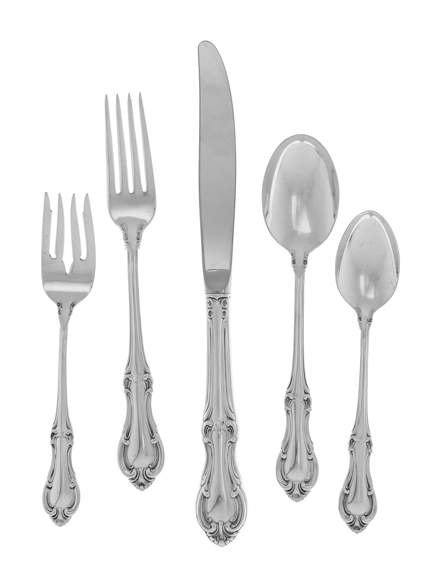 An American Silver Flatware Service
