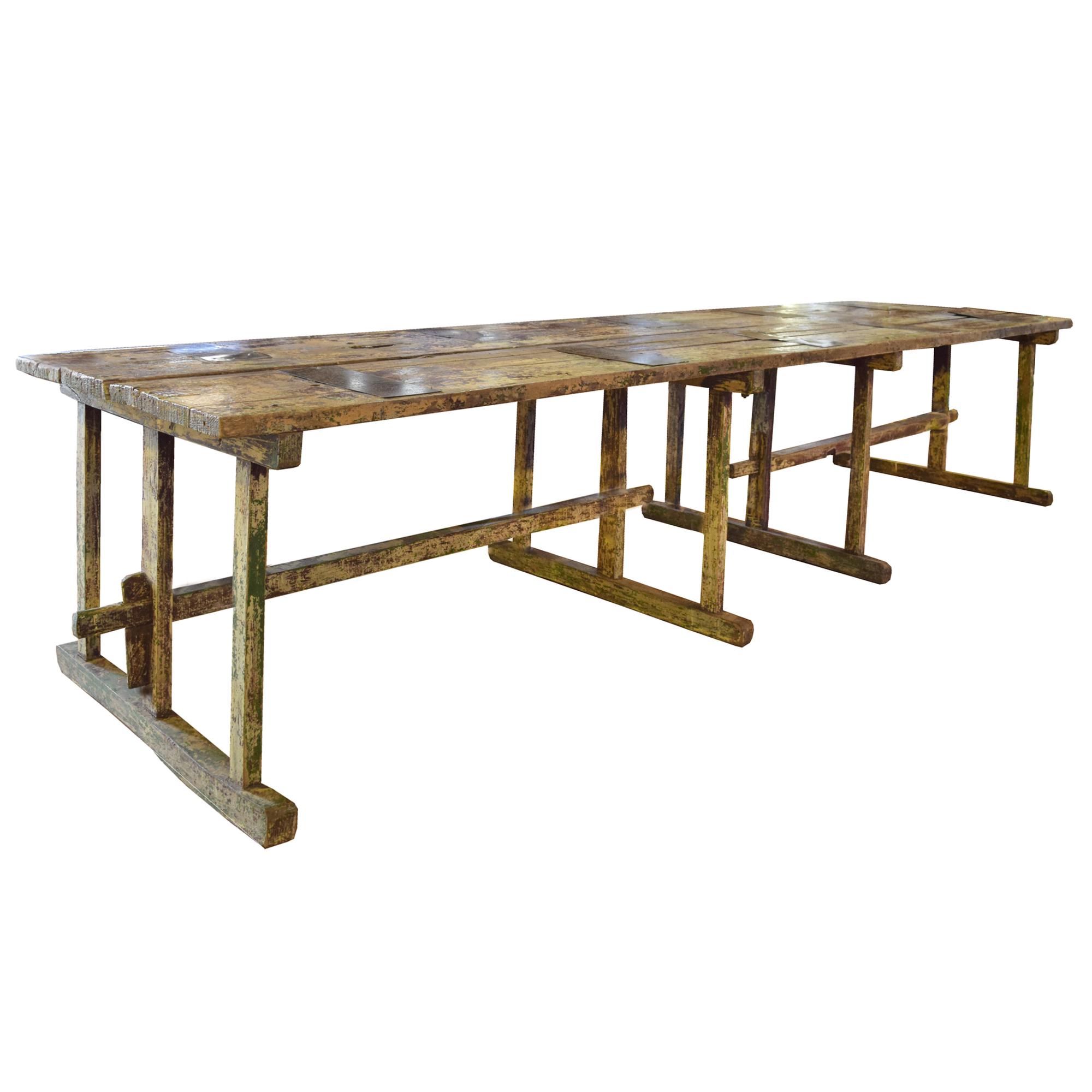 A Large Jeweler's Table 157" W x 39" D x 32" H — France, 19th Century