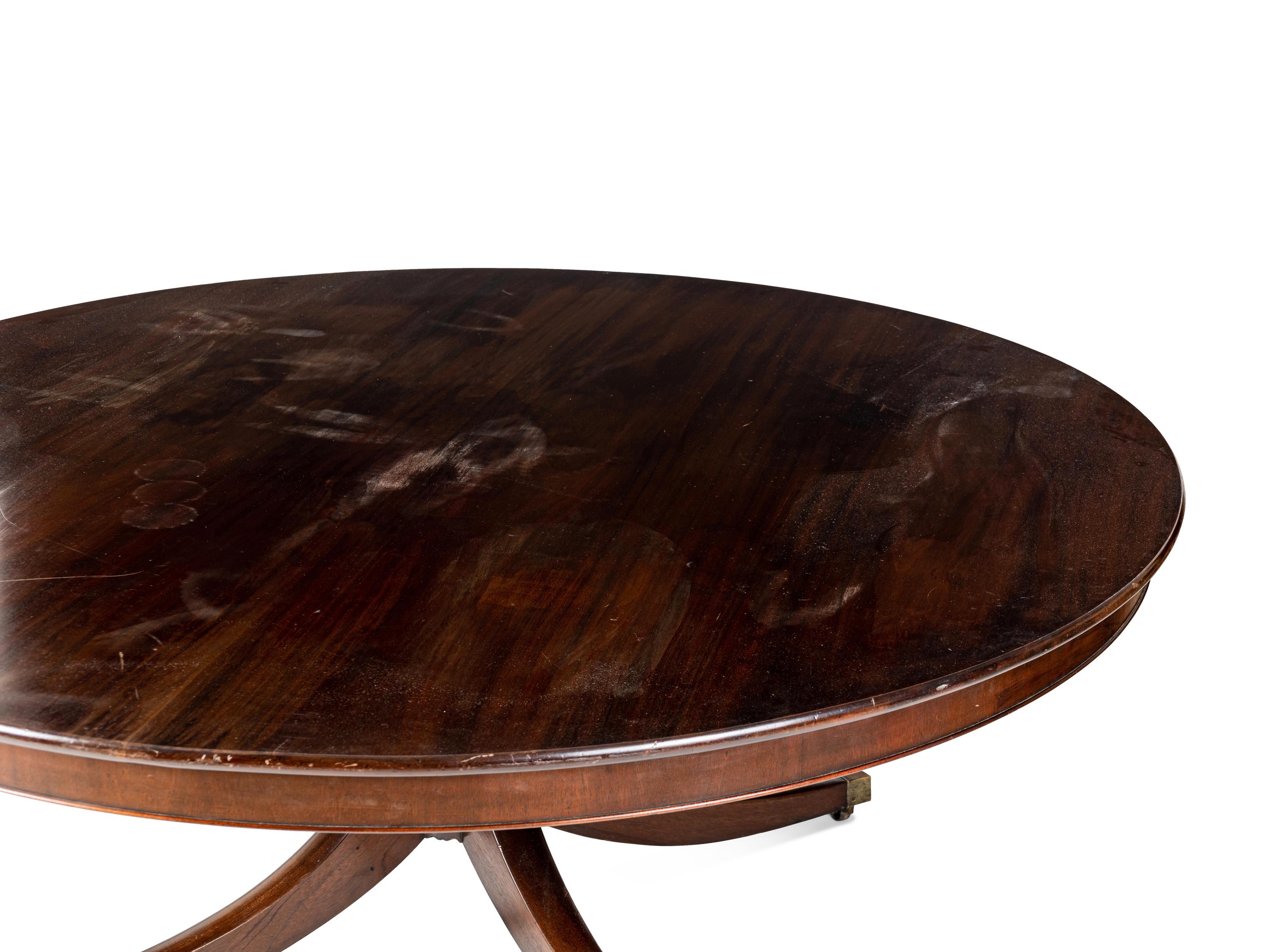 A Regency Style Mahogany Circular Dining Table