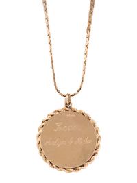 YELLOW GOLD PENDANT/NECKLACE