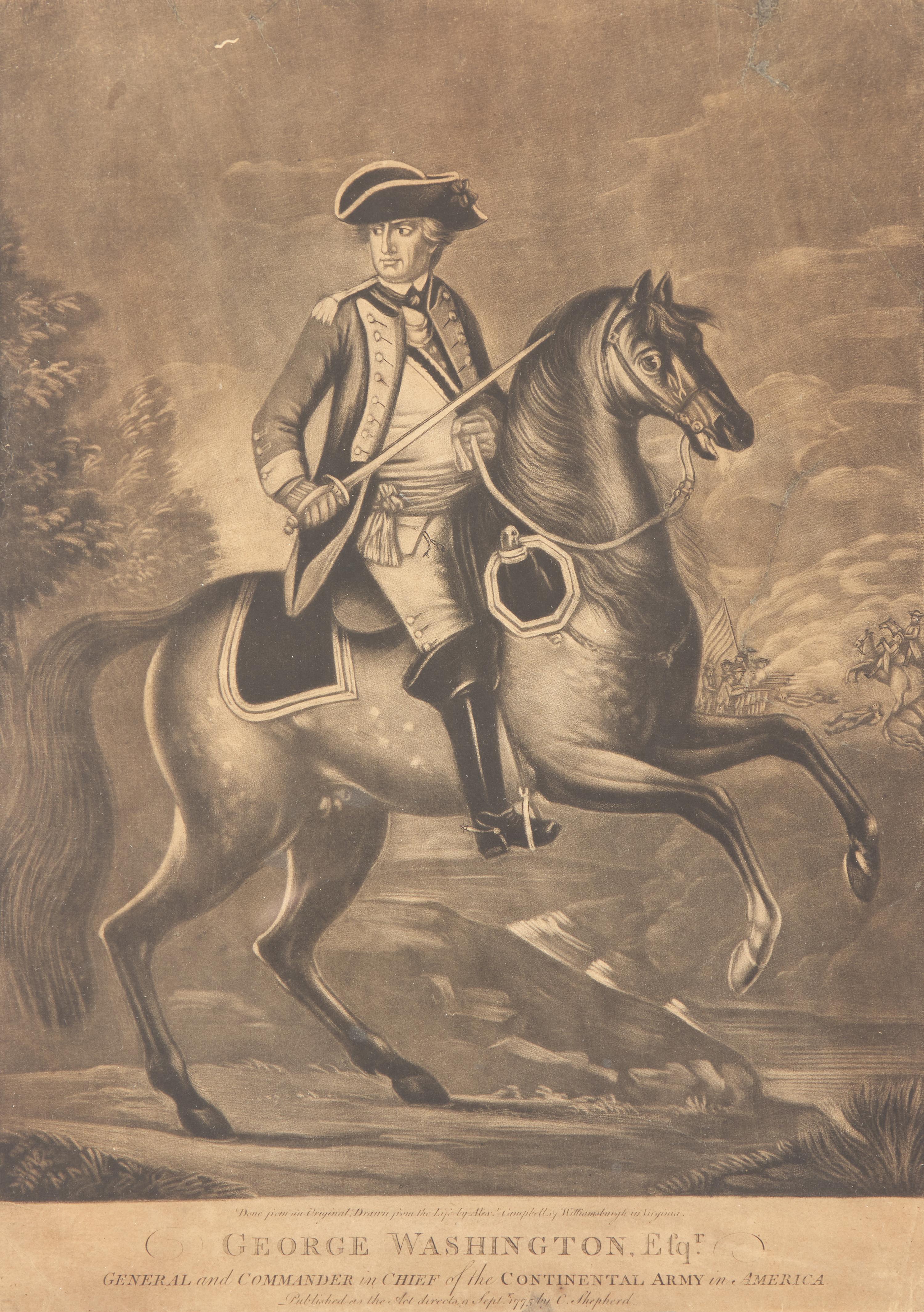[Washington, George] One of the Earliest Engraved Portraits of George Washington, and the First to be Published in London and in Europe, 1775