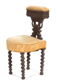 An English Carved Walnut Prie Dieu Height 30 inches. — 19TH CENTURY
