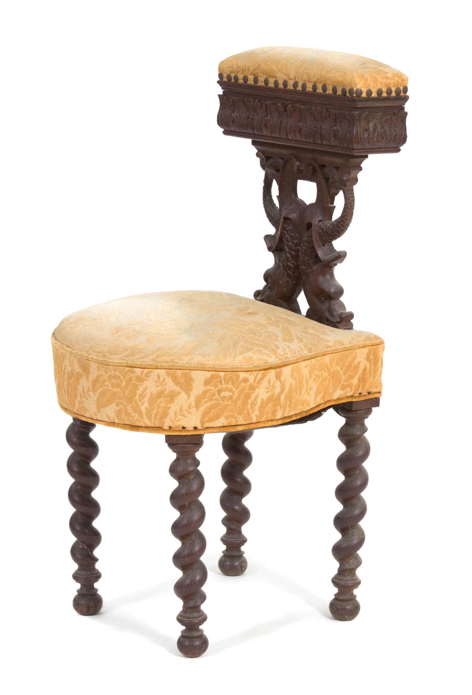 An English Carved Walnut Prie Dieu Height 30 inches. — 19TH CENTURY