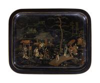A Japanese Export Painted Tray