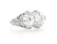 An Art Deco Platinum and Diamond Ring, 4.40 dwts.