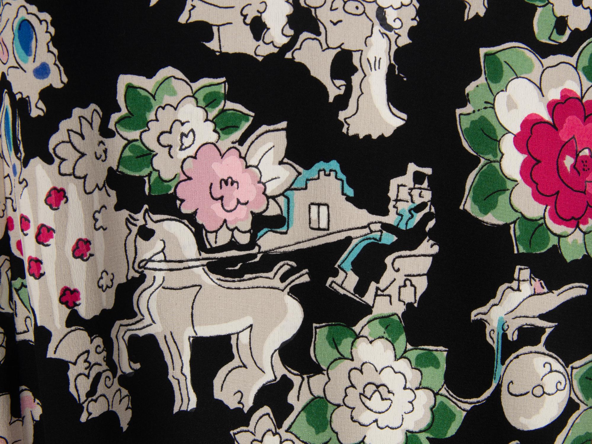 Chanel Printed Silk Robe