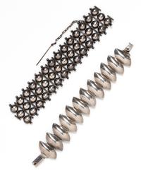 A Collection of Silver Link Bracelets, 56.40 dwts.