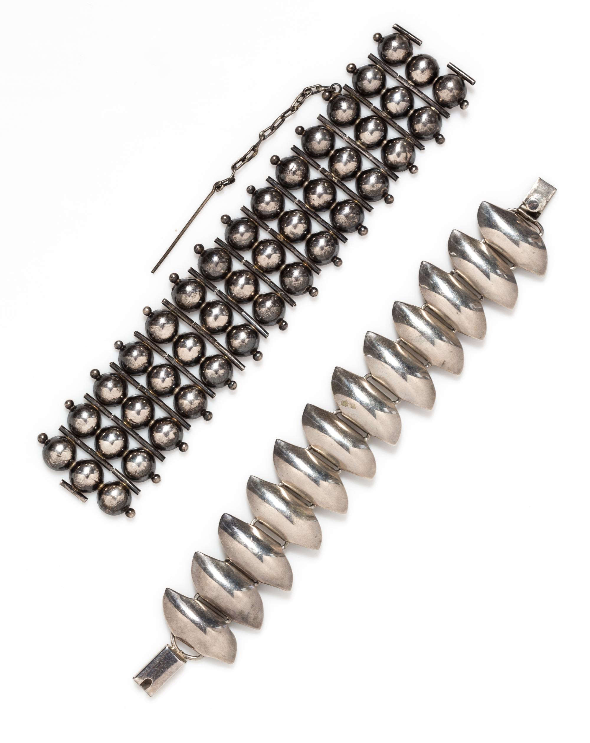 A Collection of Silver Link Bracelets, 56.40 dwts.