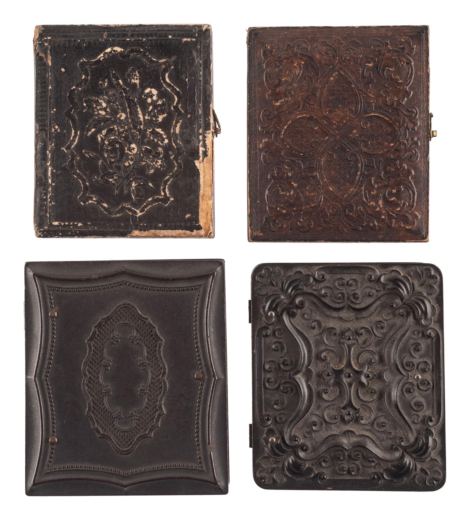 [EARLY PHOTOGRAPHY]. A group of 33 daguerreotypes, ambrotypes, tintypes, and CDVs of men of varying ages, including: