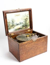 An American Cased Music Box Height 8 x width 12 1/4 inches. — C.J. HEPPE & SON, PHILADELPHIA, PA, 19TH CENTURY