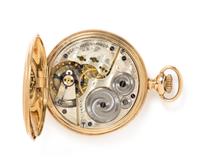 A 14 Karat Yellow Gold Hunter Case Pocket Watch, Elgin, Circa 1922, 57.60 dwts.