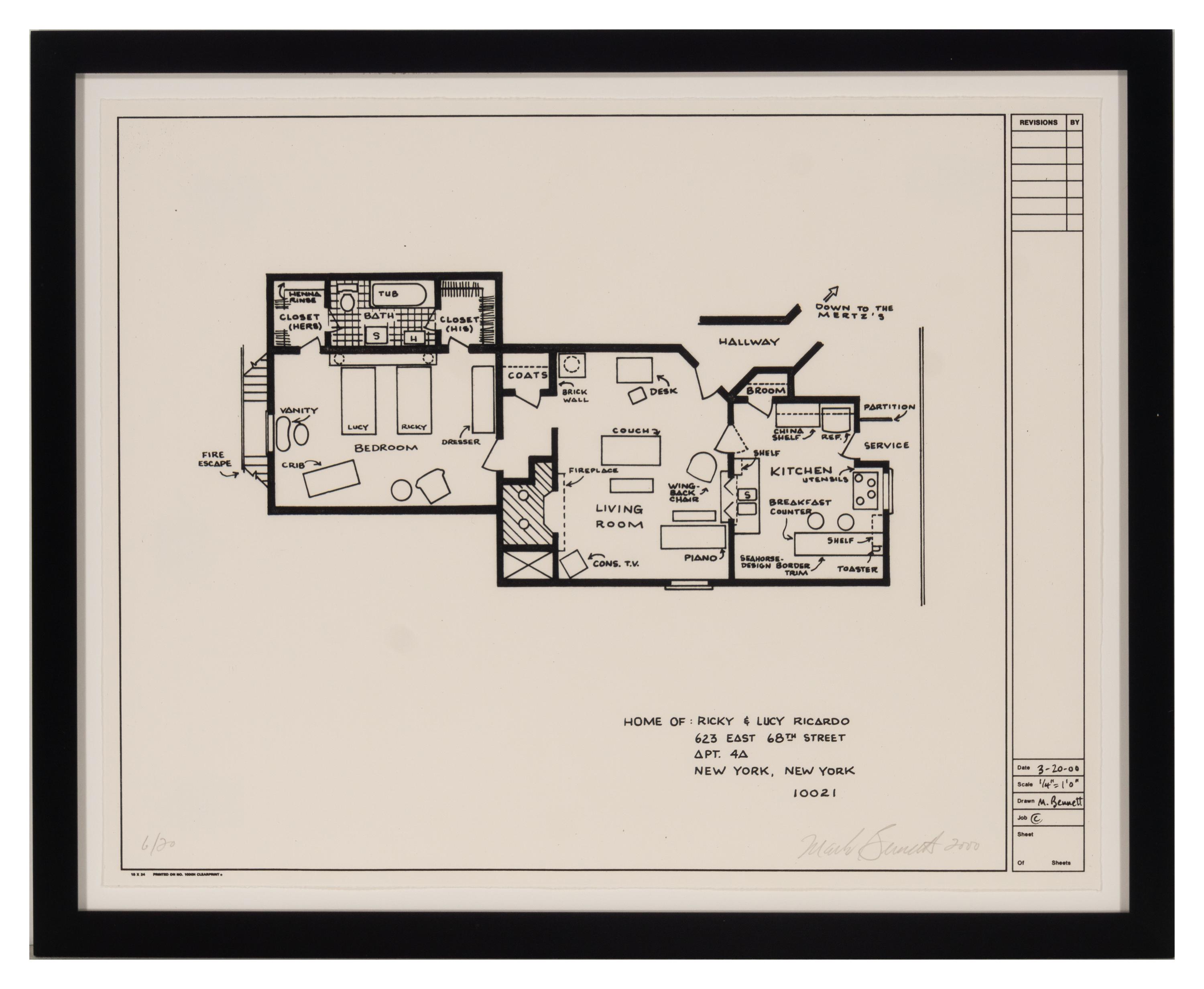 Blueprints of T.V. Show Homes (four works)