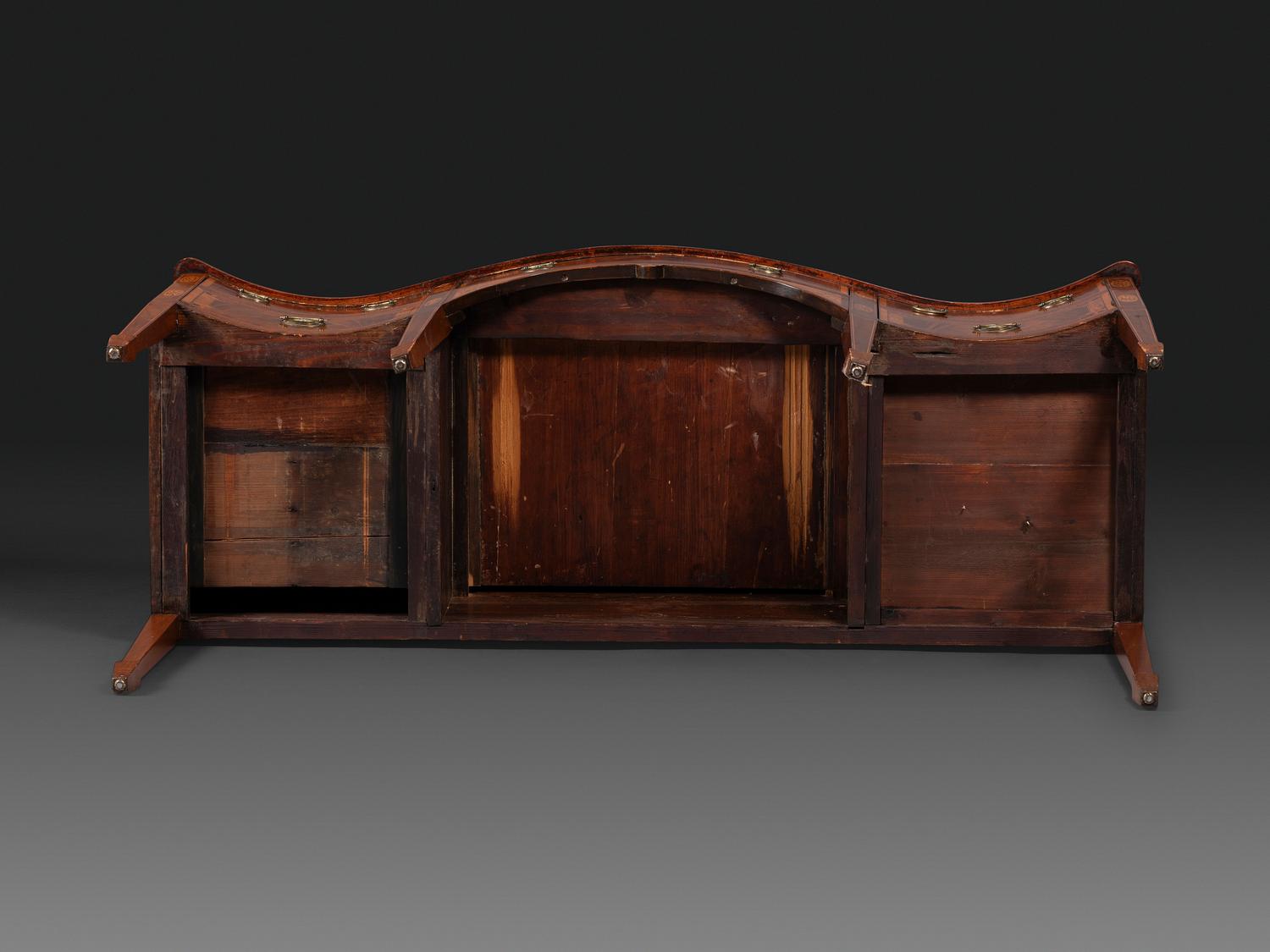 A Federal Inlaid Mahogany Serpentine Front Sideboard