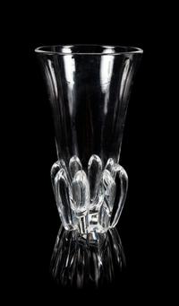 Steuben, a glass vase, model no. 7914, designed by George Thompson and introduced in 1942