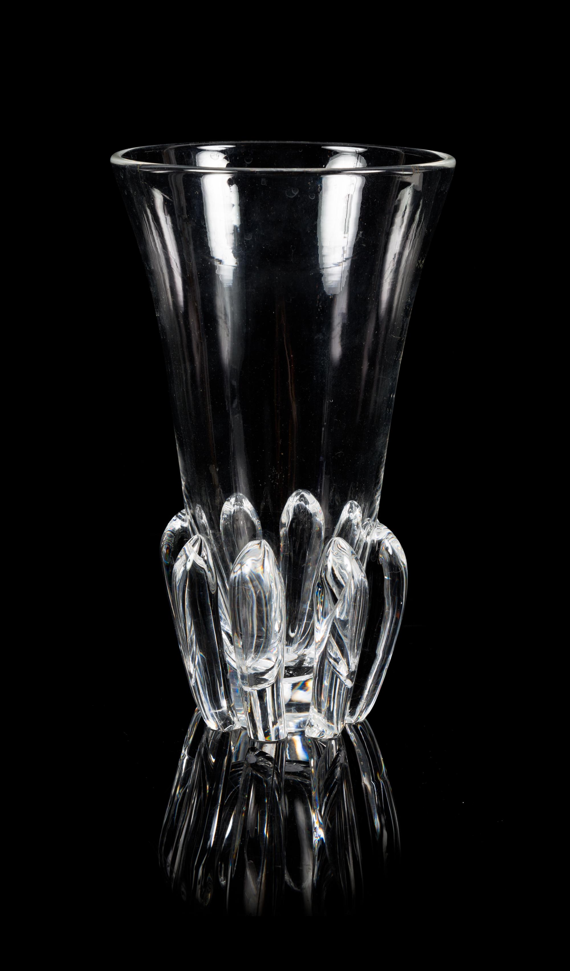 Steuben, a glass vase, model no. 7914, designed by George Thompson and introduced in 1942