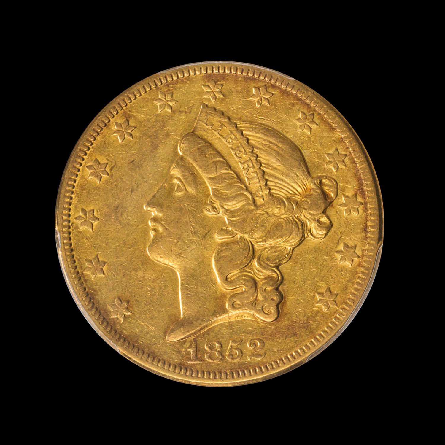 A United States 1852-O Liberty Head $20 Gold Coin