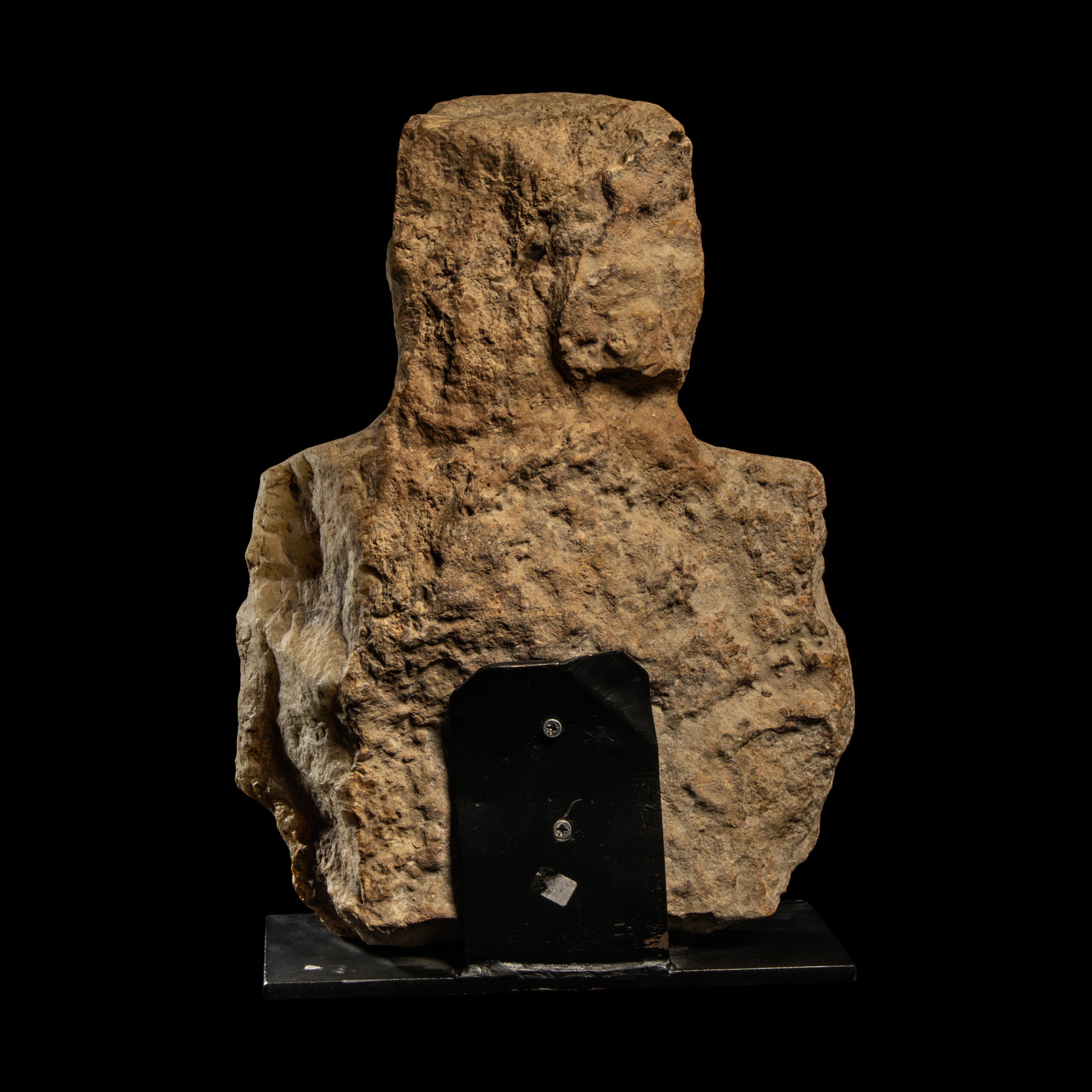A South Arabian Alabaster Bust of a Woman