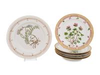 A Group of Six Royal Copenhagen Flora Danica Plates, Early to Mid 20th Century