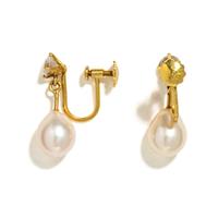 DIAMOND AND CULTURED PEARL EARRINGS