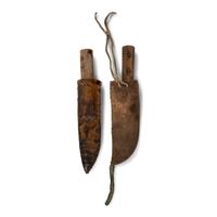 Sioux Beaded Hide Knife Sheaths, with Knives