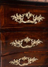 A Régence Style Gilt-Bronze Mounted Kingwood and Tulipwood Commode