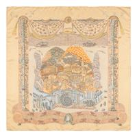 Hermès, Three Silk Scarves, Two Winter-Themed