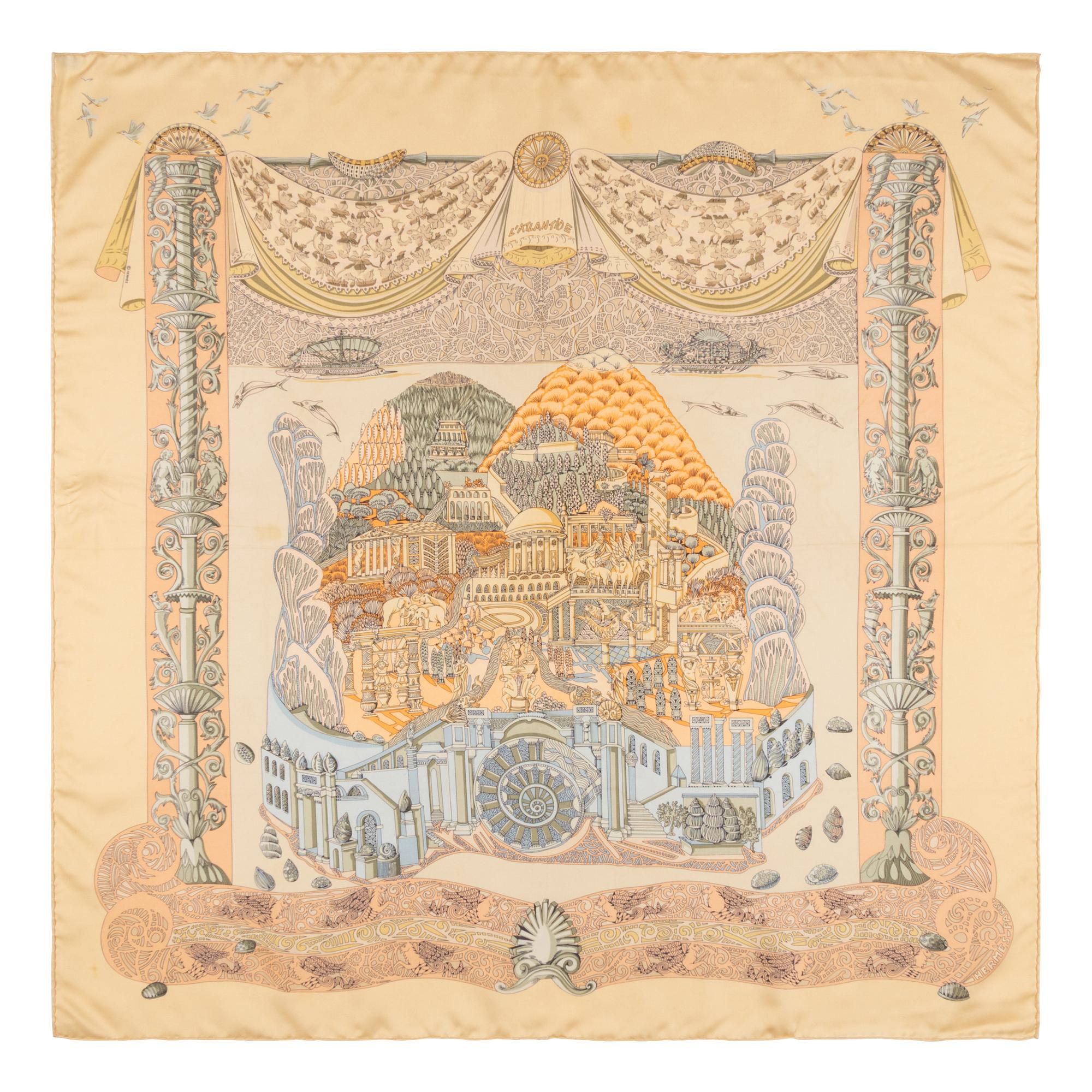 Hermès, Three Silk Scarves, Two Winter-Themed