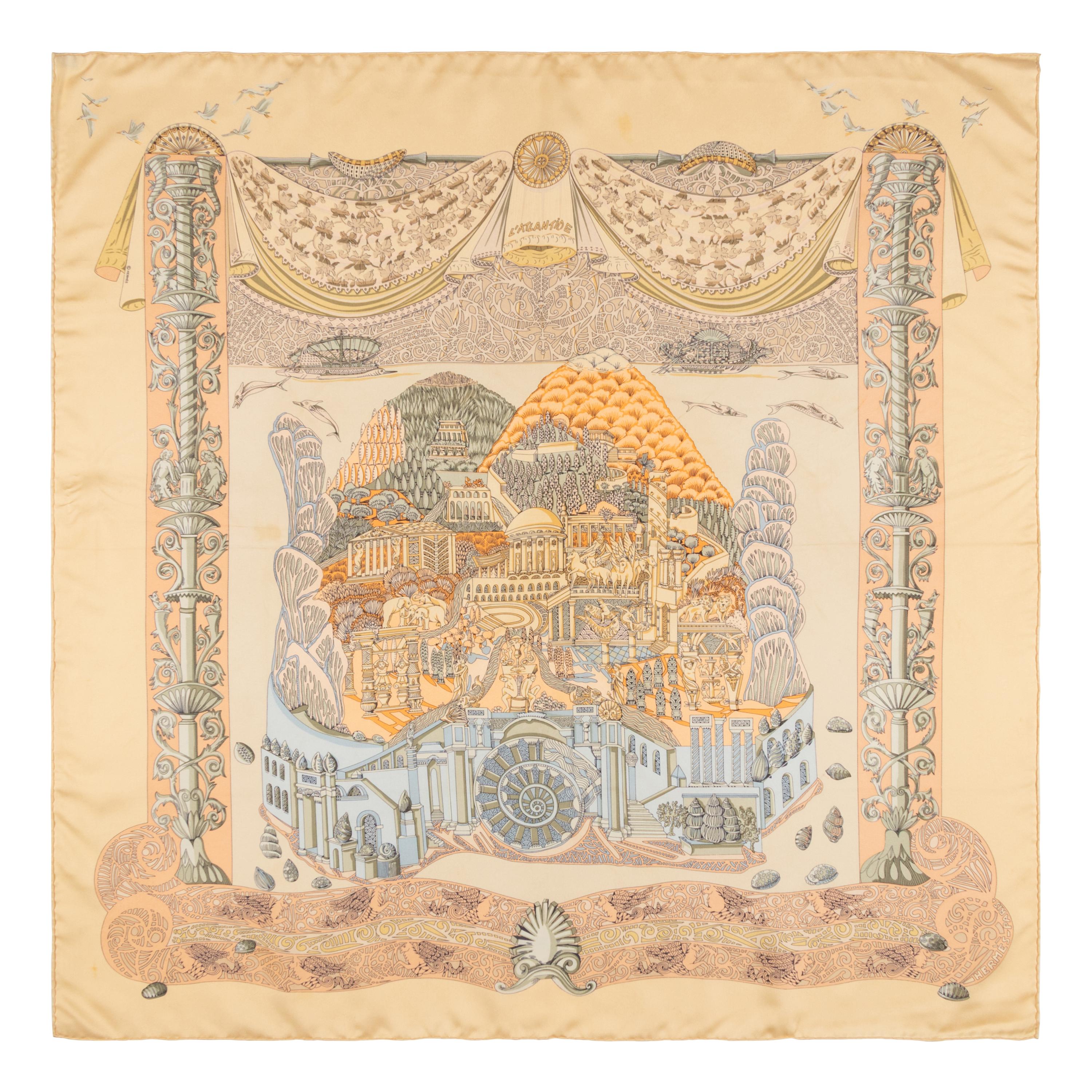Hermès, Three Silk Scarves, Two Winter-Themed