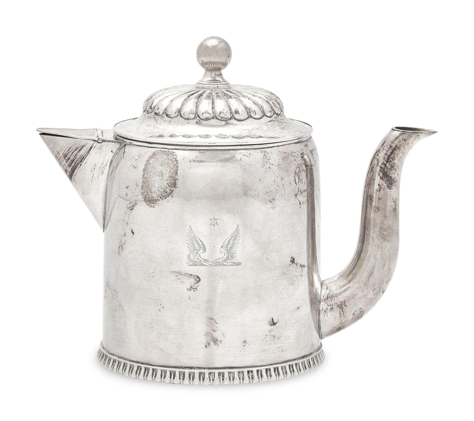 A Rare Silver Argyle, John Nelson (1735-1789), Portsmouth, NH, Circa 1760