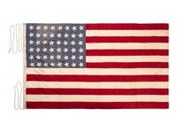 [FLAGS]. A group of 2 American flags, incl. 45-star and 48-star examples. Late 19th-early 20th century.
