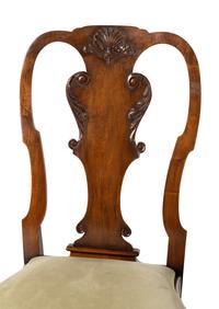 A Set of Ten of George II Style Walnut Dining Chairs