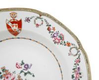 Eleven Chinese Export Porcelain Armorial Plates