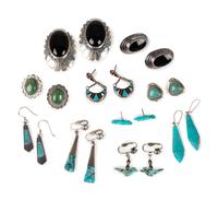 Navajo, Zuni, and Southwestern-style Earrings