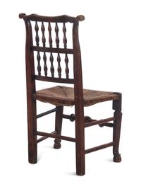 A Pair of English Oak Lancashire Side Chairs
