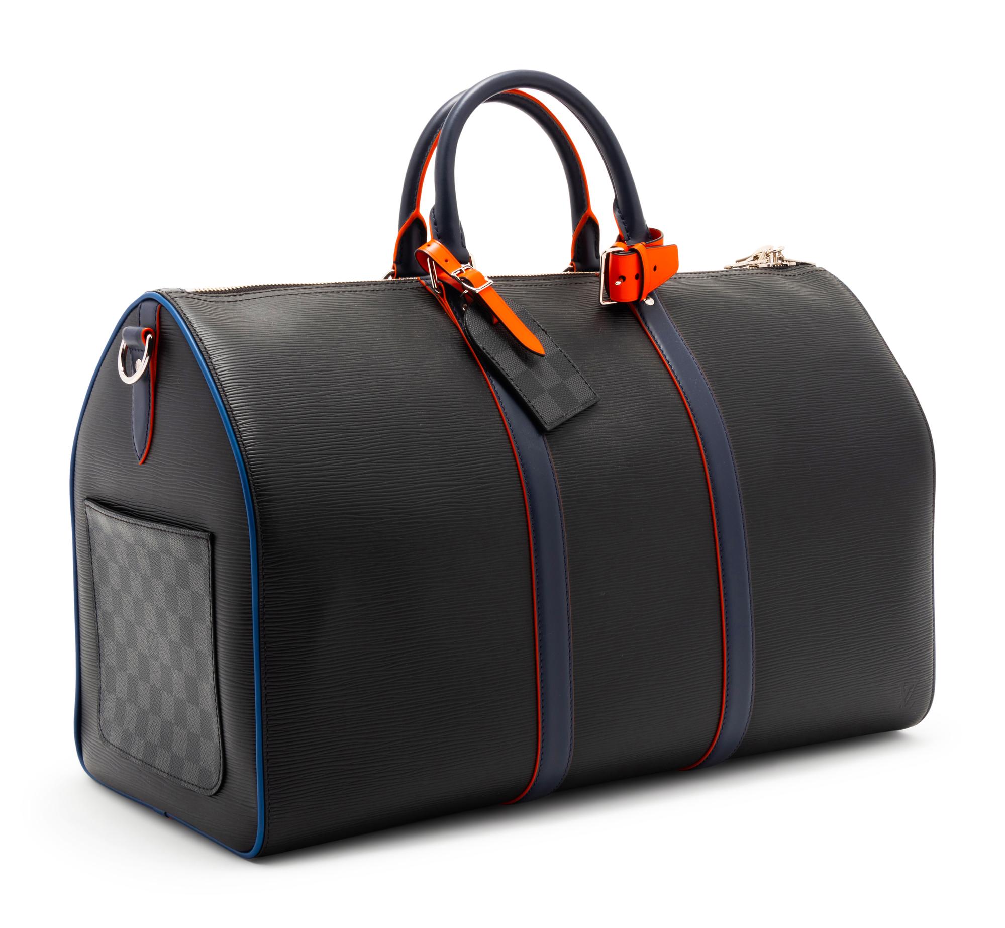 Louis Vuitton Limited Edition Keepall Bandoulière 50 in Black Epi Leather, Patchwork, 2018