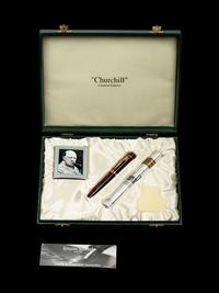 Conway Stewart: Churchill-Burgundy Limited Edition Ballpoint Pen
