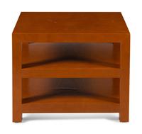 A Contemporary Edelman Leather-Veneered Three-Tier Side Table
